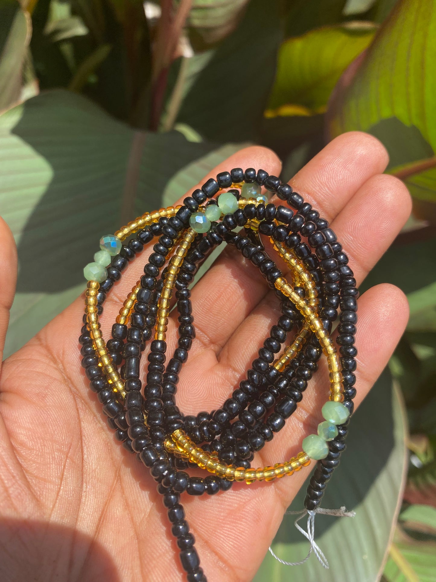 ✨ “Grounded in Gold” Waist Bead
– Power • Protection • Abundance