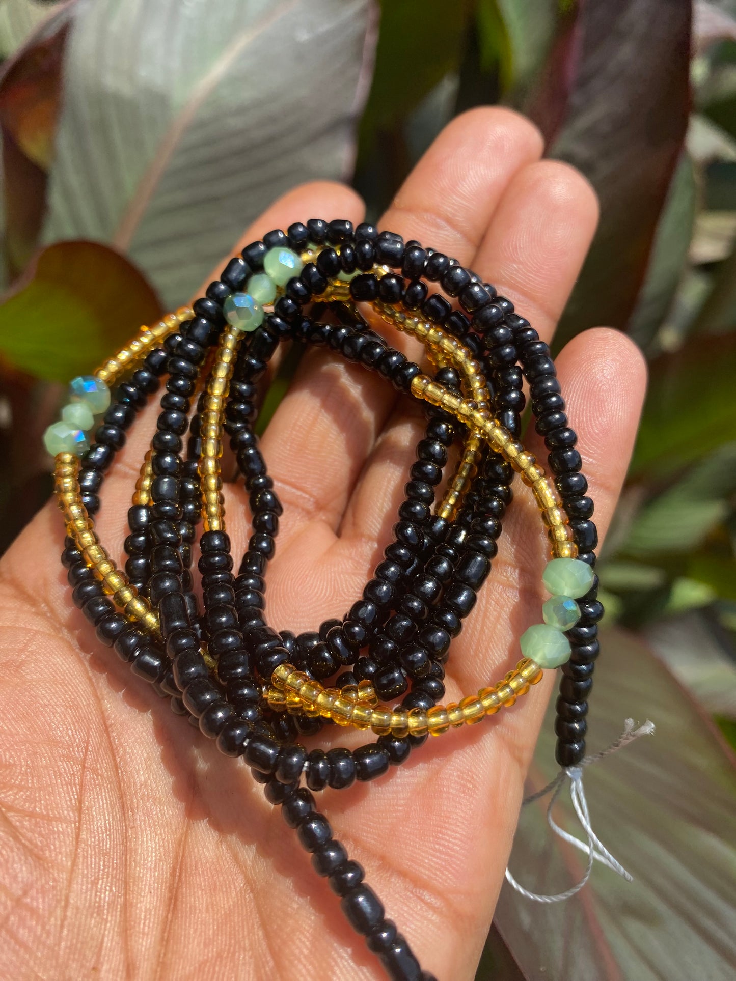 ✨ “Grounded in Gold” Waist Bead
– Power • Protection • Abundance