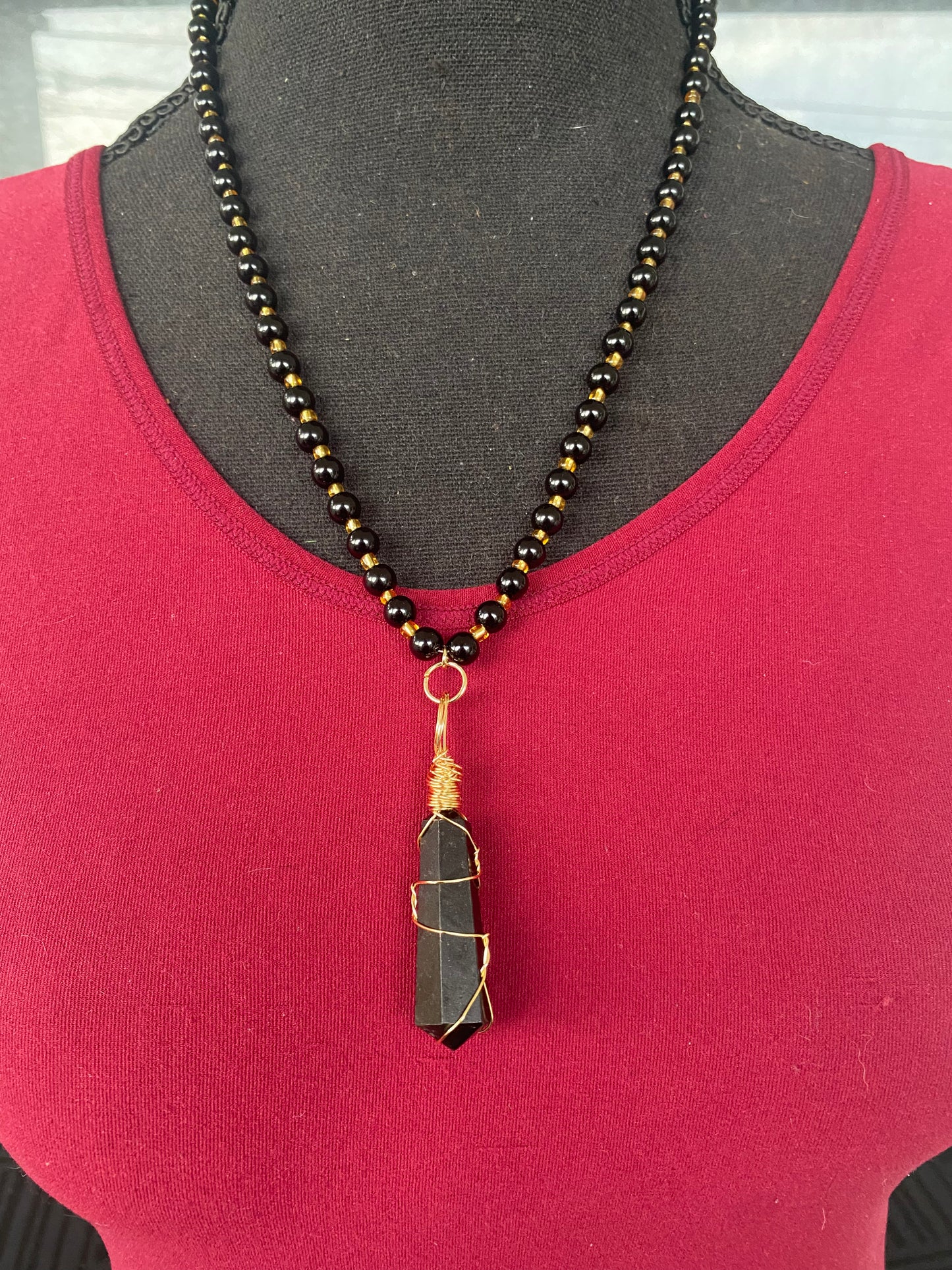 Energy Blocker – Black Tourmaline Necklace for Protection & Grounding