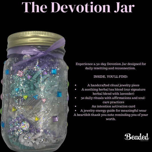 🛍️ Sacred Jewelry Ritual Jar – 30 Days of Intention, Adornment & Herbal Self-Care