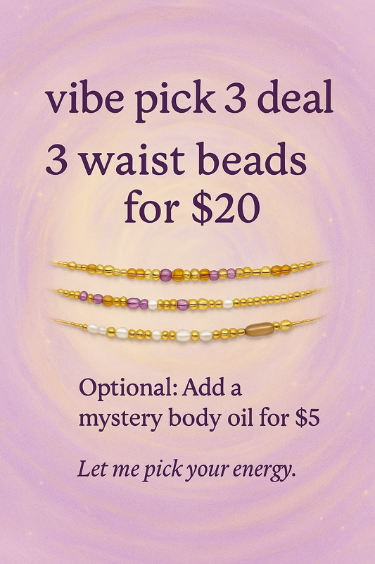✨ Vibe Pick 3 – 3 Waist Beads for $20 (Chosen Just for You)