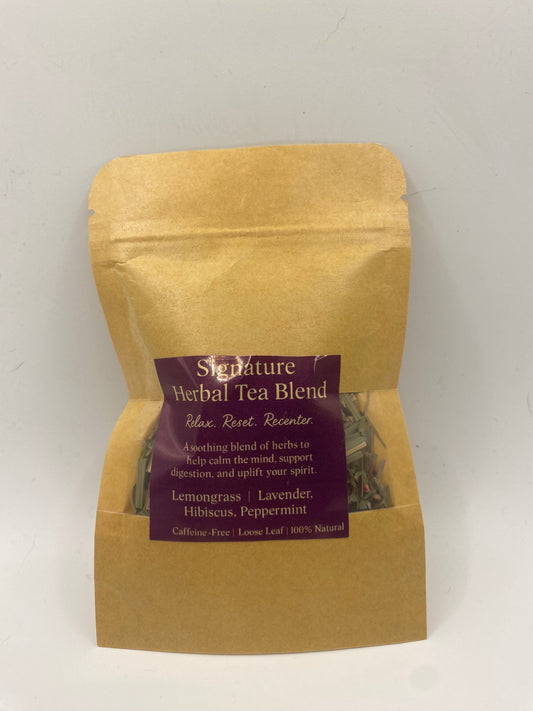 Signature Herbal Tea Blend | Relax, Reset & Recenter | Caffeine-Free Loose Leaf Herbal Tea